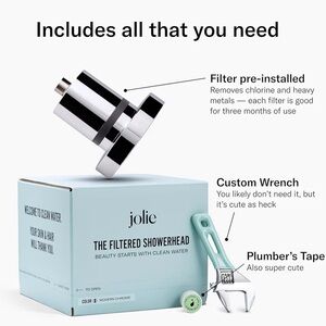 Jolie Chrome Showerhead with Filtration System